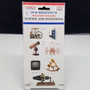 Millennium Science & Inventions Stickers DK England Wallchart Tesco